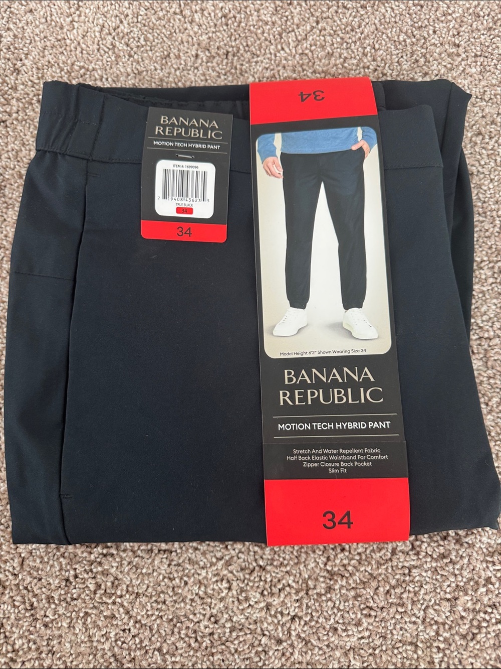 Banana Republic Men's Motion Tech Hybrid Pants - Black